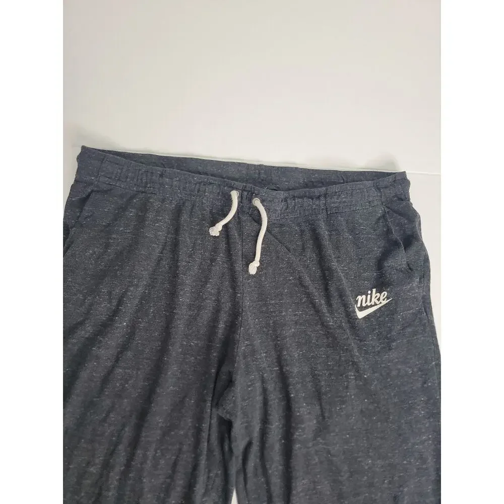 Nike Joggers Womens SZ 2XL Sportwear Gym Vintage Capri Sweatpants Gray CJ1824